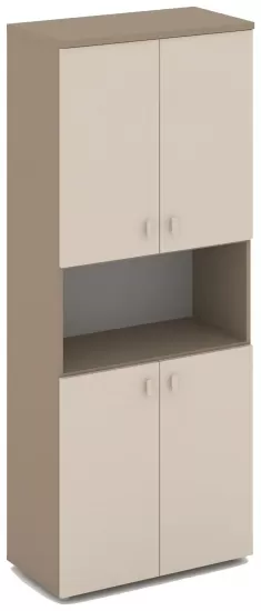 Шкаф высокий широкий (4 низких фасада ЛДСП)